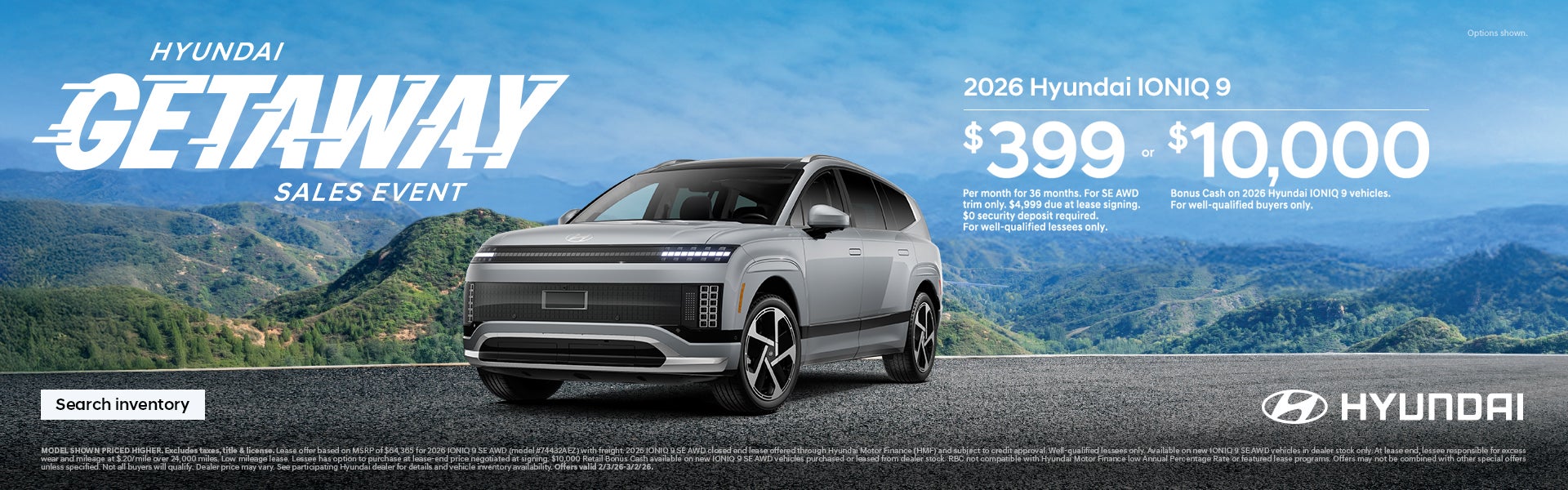 2026 Hyundai IONIQ 9 Central Lease or Bonus Cash Offer